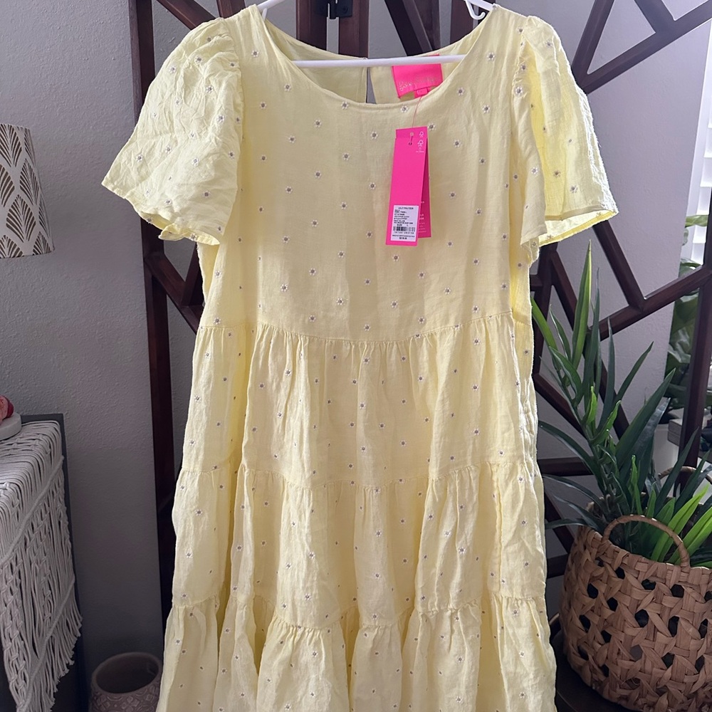 Lilly Pulitzer Jocelyn Short Sleeve Linen Dress